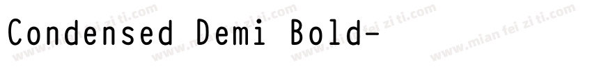 Condensed Demi Bold字体转换